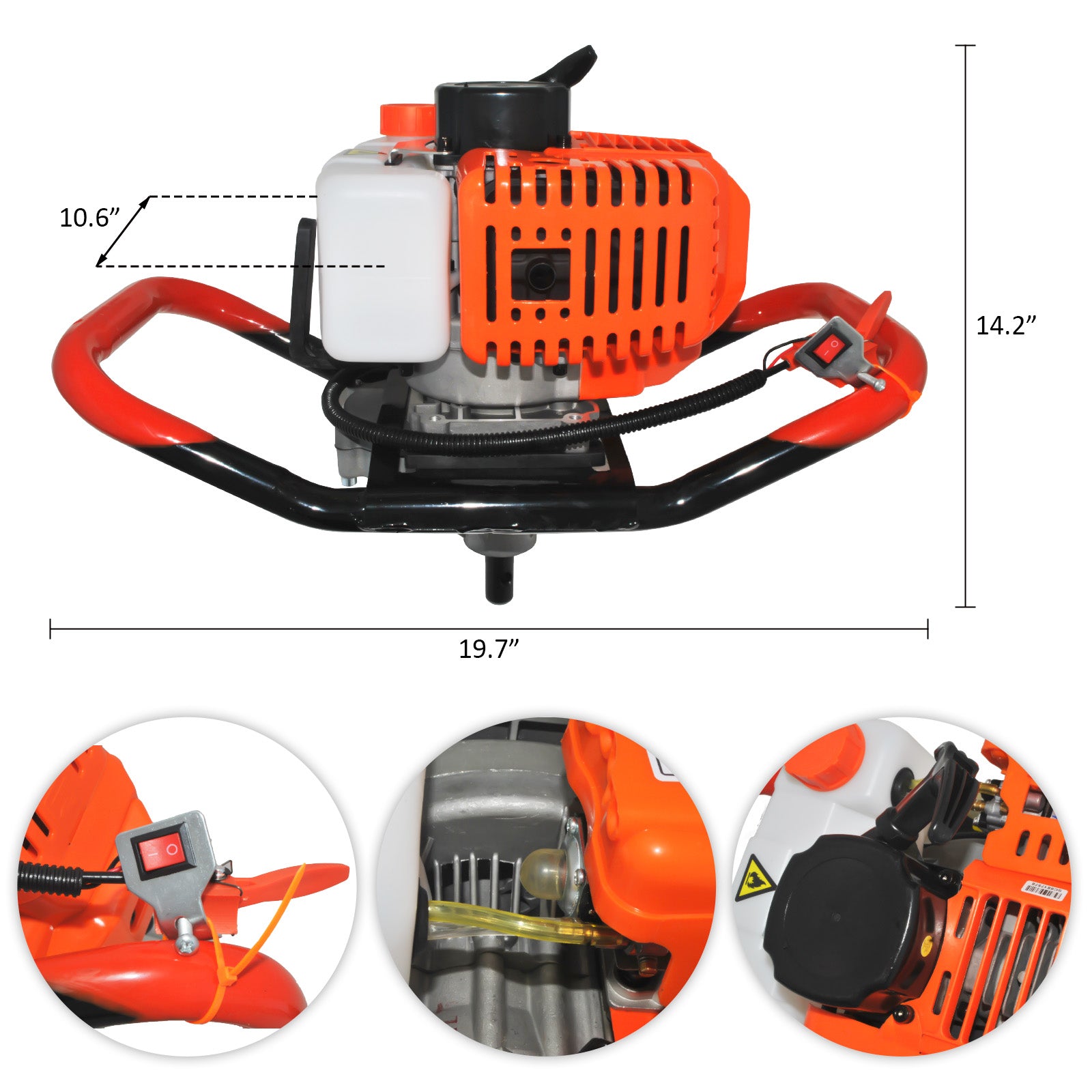 62cc 2.8HP Post Hole Digger Gas Powered