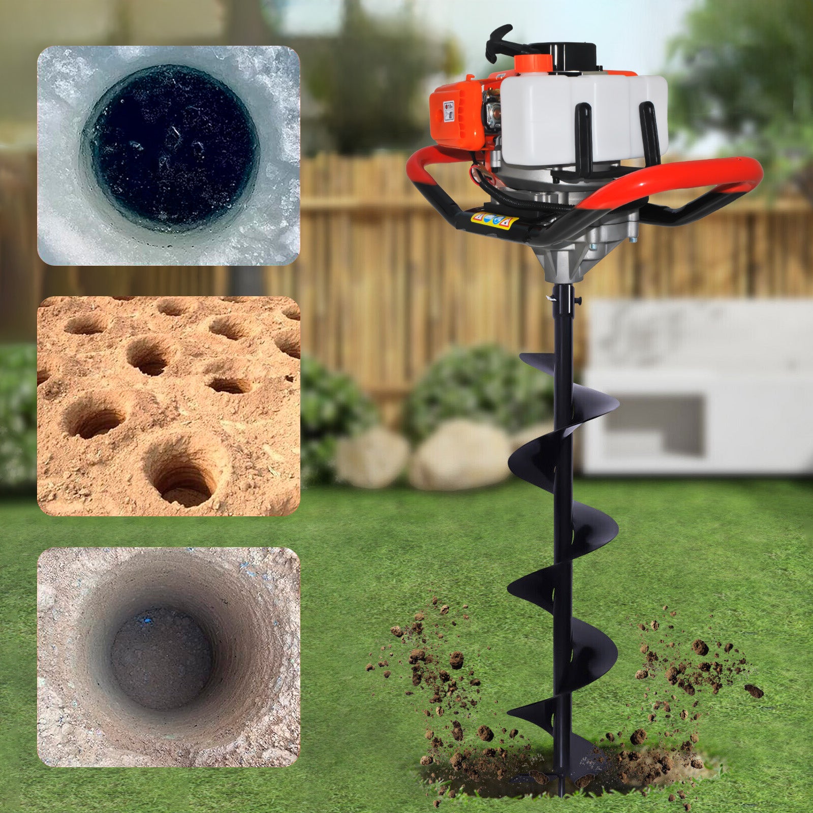 62cc 2.8HP Post Hole Digger Gas Powered