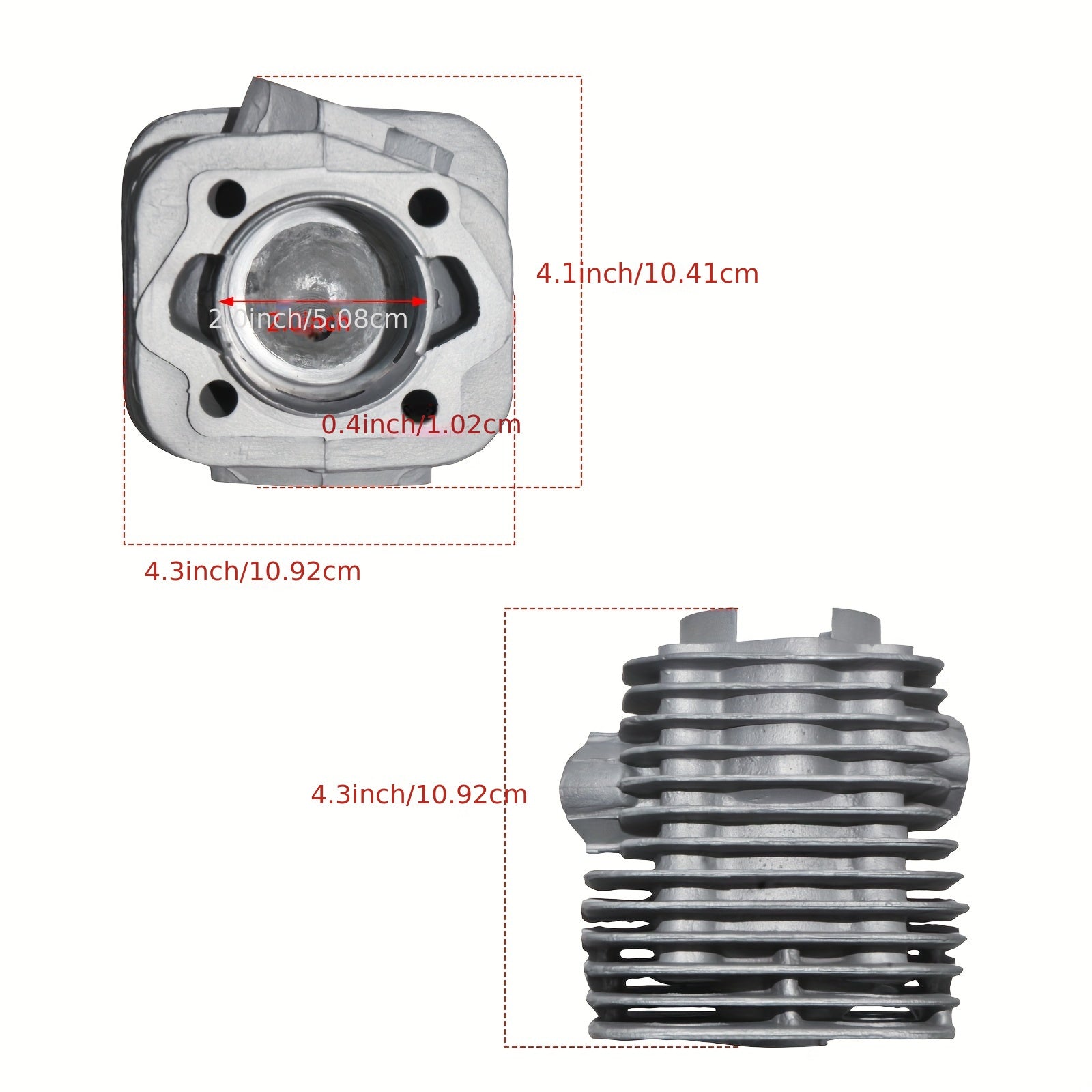 100mm YD100 Cylinder for 100cc 2-Stroke Motorized Bicycle
