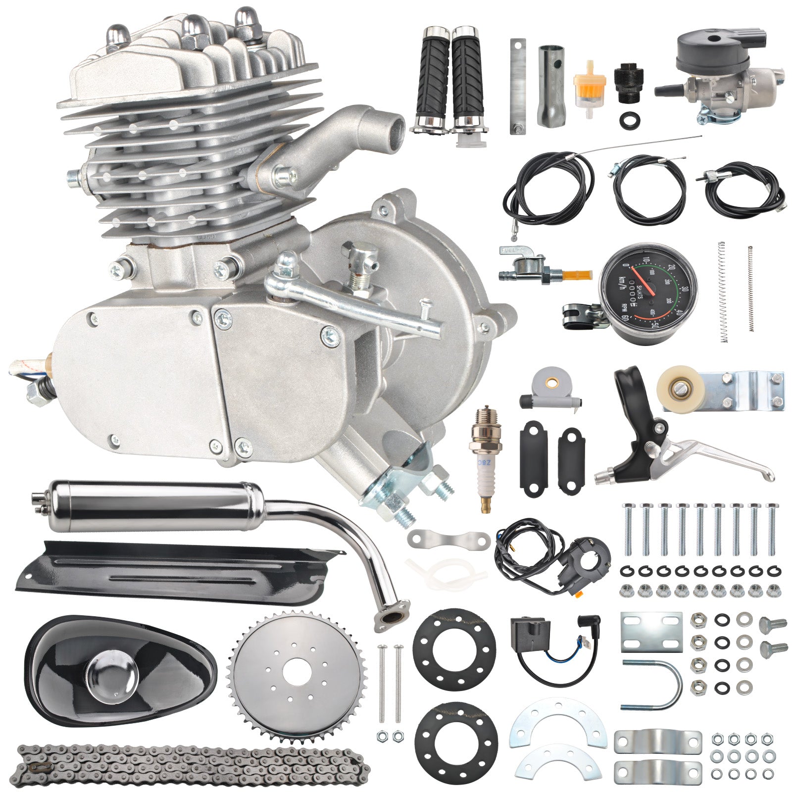 80cc 2-Stroke 26"-28" V-Frame Bike Conversion Kit Odometer