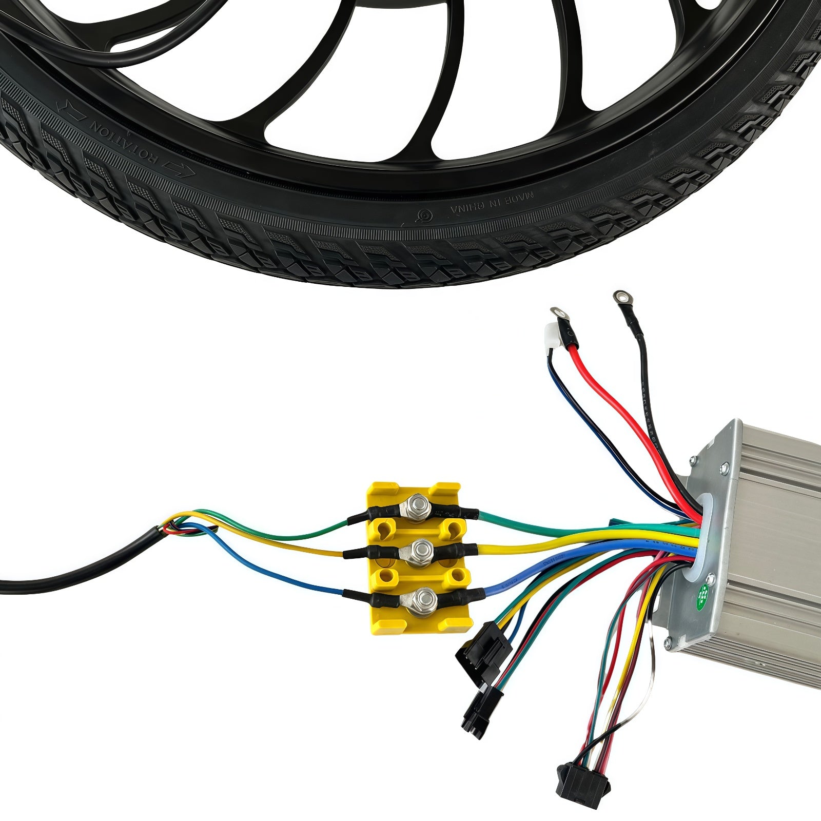 48V 1500W 20" Ebike Rear Hub Motor Conversion Kit Display Throttle