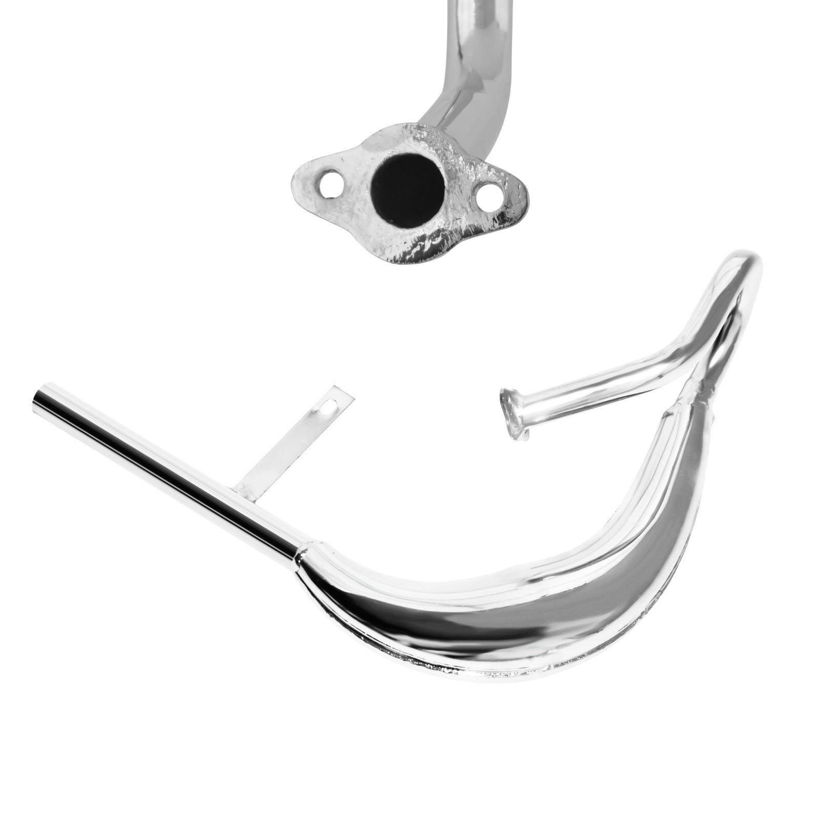 2 Stroke 50-100cc Chrome Exhaust Muffler Pipe for Motorized Bicycle