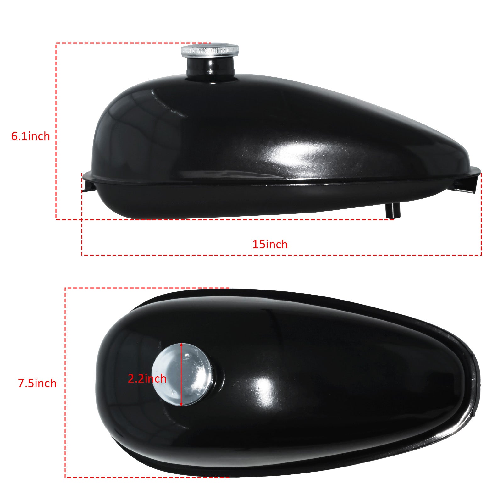 4L 1.06Gal Gas Fuel Tank 49-100cc for Motorized Bicycle Motorcycle