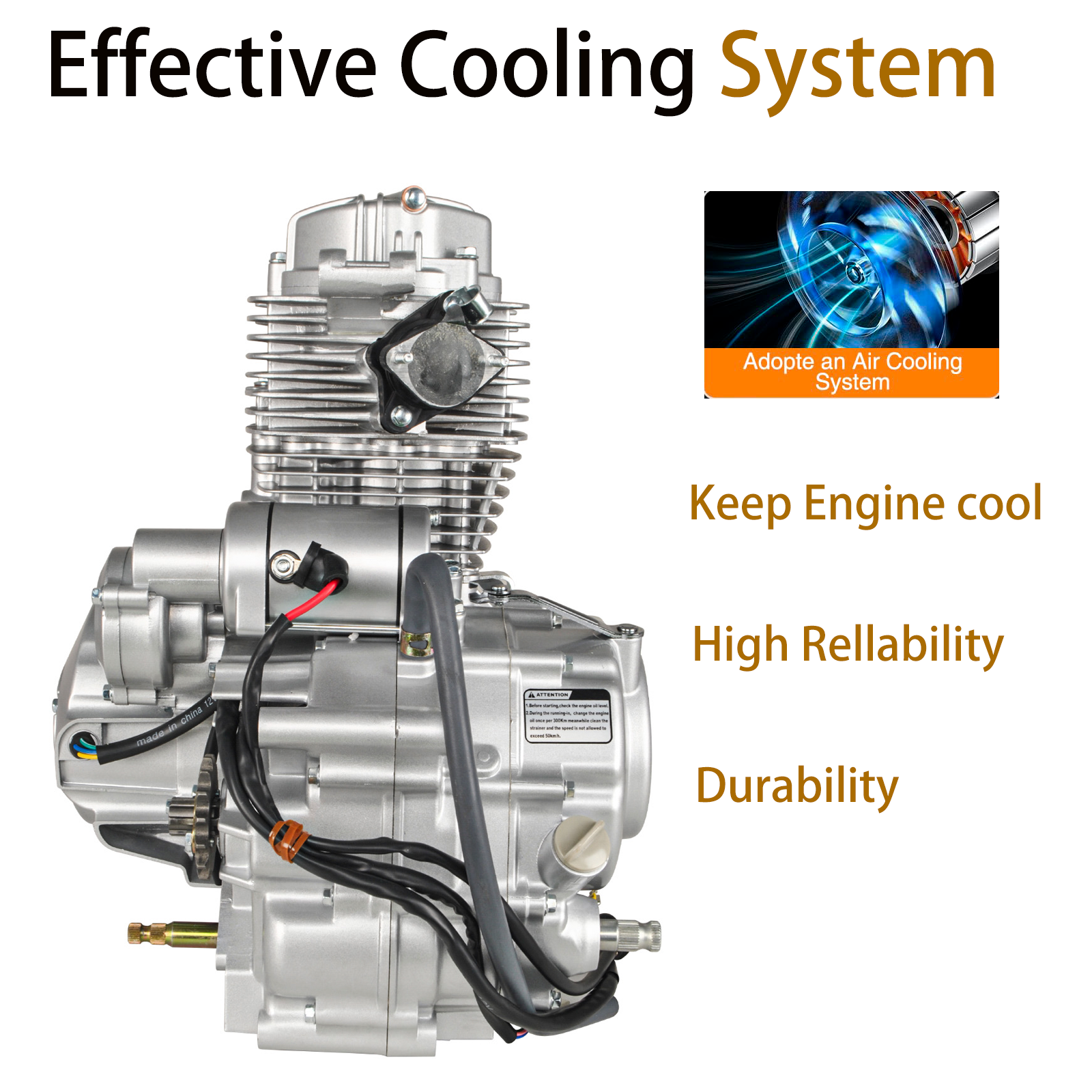 ATV 250cc Engine Motor Air-Cooled Vertical Engine