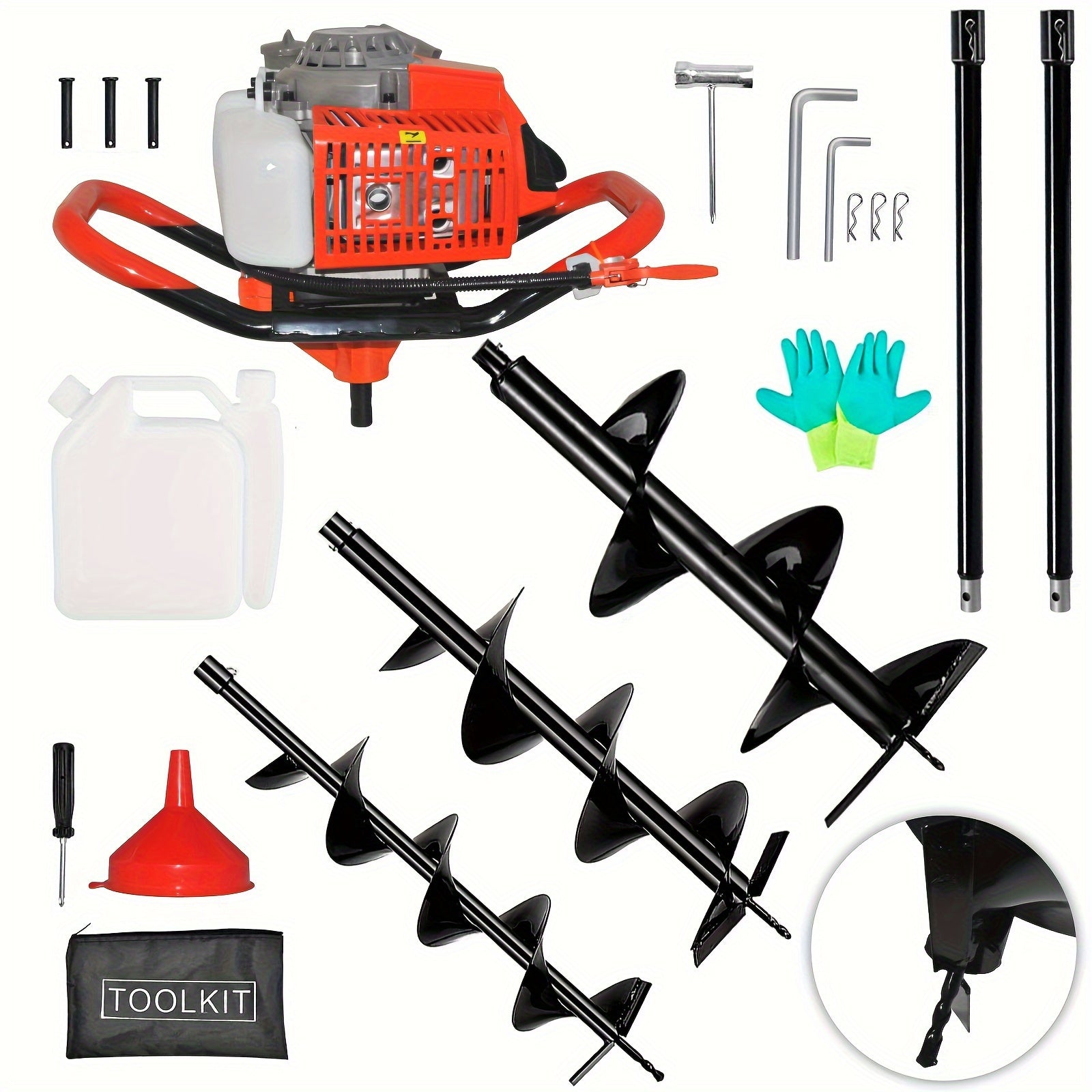 85cc 4HP Post Hole Digger Gas Powered