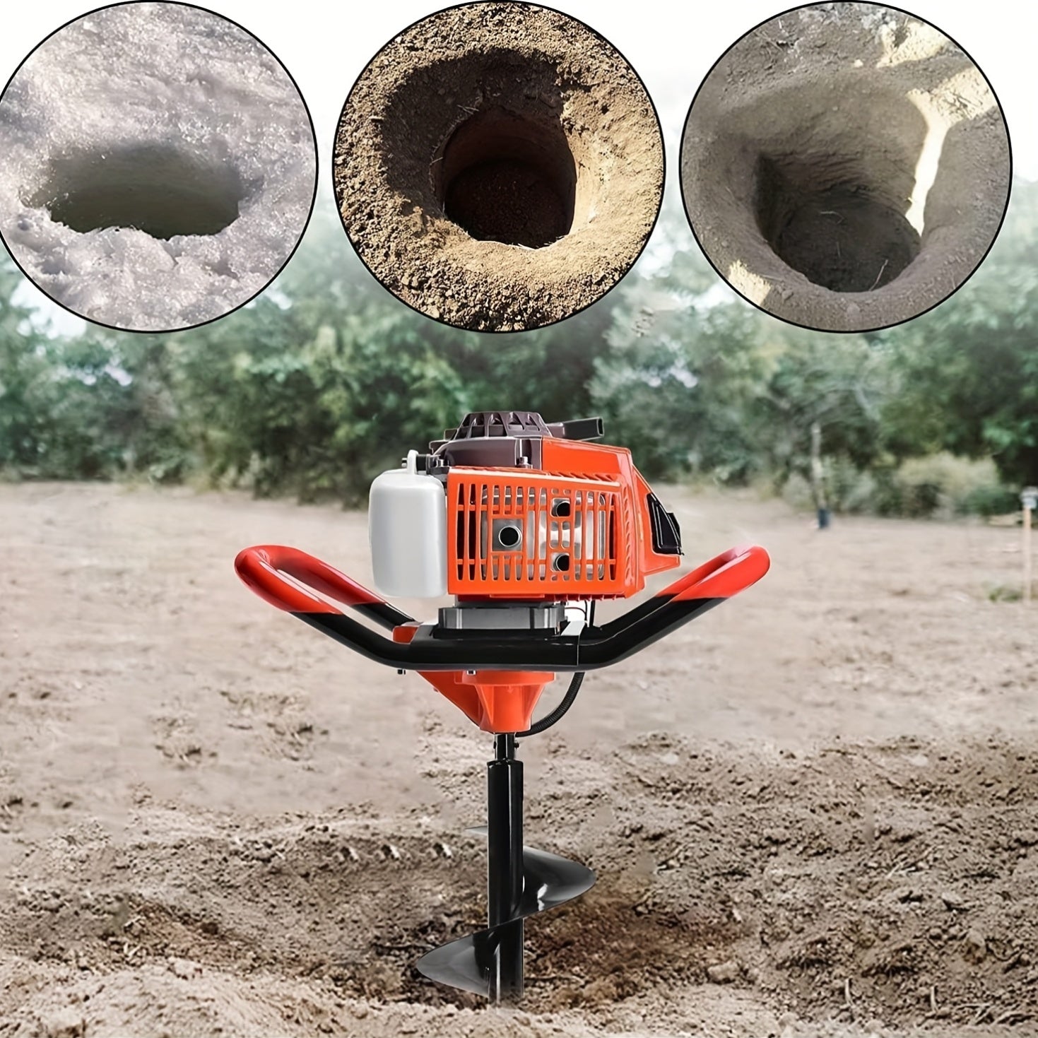 85cc 4HP Post Hole Digger Gas Powered